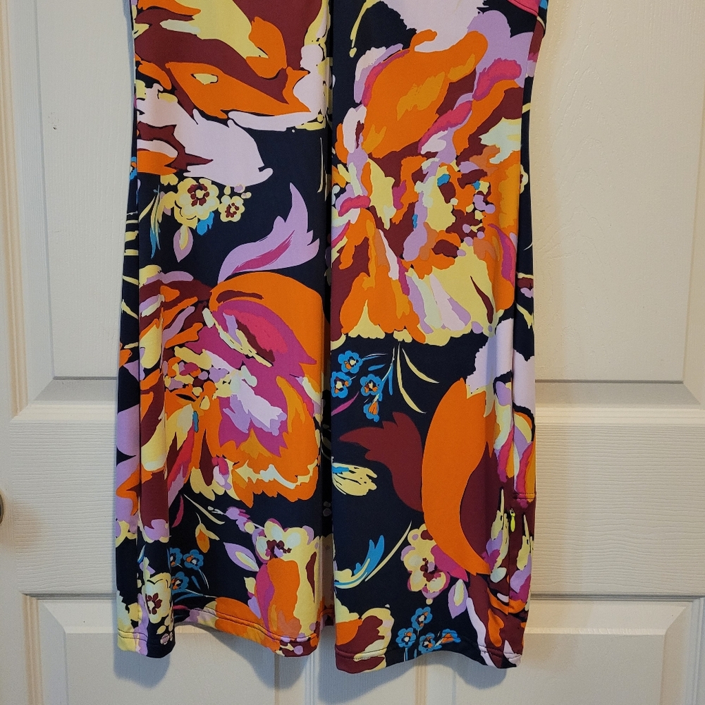 Title Nine Dress Medium Short Sleeve Colorful Stretchy Beachy - Picture 3 of 7